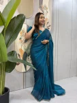 MODERN SPACE SILK BEADS LACE & LATKAN LACE WORK GOWN SAREE PARTY WEAR WHOLESALE PRICE ETHNIC GARMENT (5)