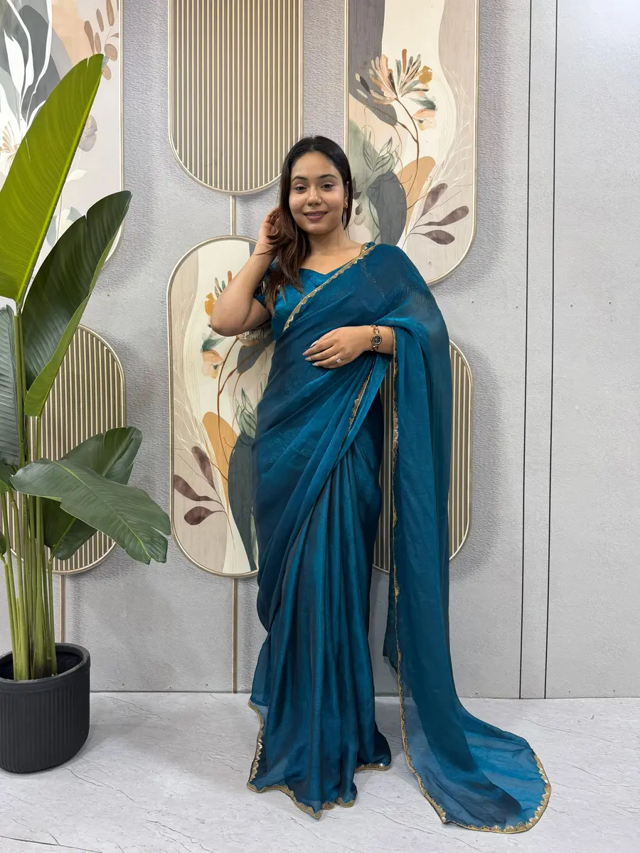 MODERN SPACE SILK BEADS LACE & LATKAN LACE WORK GOWN SAREE PARTY WEAR WHOLESALE PRICE ETHNIC GARMENT (5)