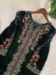 MODERN VELVET EMBROIDERY WORK CO-ORD SET FESTIVE WEAR WHOLESALE PRICE ETHNIC GARMENT (2)