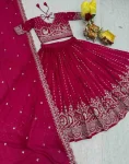 MODERN VICHITRA EMBROIDERY SEQUENCE & THREAD WORK LEHENGA CHOLI WITH DUPATTA WEDDING WEAR WHOLESALE PRICE ETHNIC GARMENT (11)