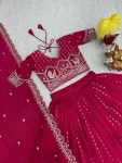 MODERN VICHITRA EMBROIDERY SEQUENCE & THREAD WORK LEHENGA CHOLI WITH DUPATTA WEDDING WEAR WHOLESALE PRICE ETHNIC GARMENT (11)