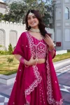 MODERN VICHITRA EMBROIDERY SEQUENCE & THREAD WORK LEHENGA CHOLI WITH DUPATTA WEDDING WEAR WHOLESALE PRICE ETHNIC GARMENT (11)
