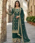 MOST PICKED GEORGETTE EMBROIDERY SEQUENCE WORK TOP PALAZZO WITH DUPATTA TEAL