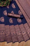 MOST PICKED LICHI SILK JACQUARD WORK SAREE WITH UNSTITCHED BLOUSE FESTIVE WEAR WHOLESALE PRICE ETHNIC GARMENT (6)