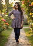 NEW ARRIVAL COTTON AJRAKH PRINT WORK TOP DAILY WEAR WHOLESALE PRICE ETHNIC GARMENT (3)