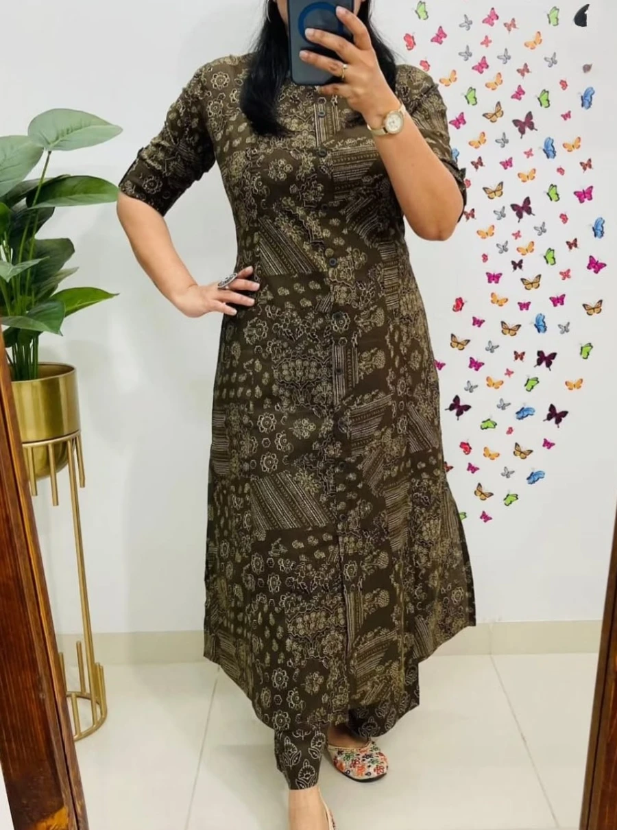 NEW ARRIVAL COTTON BLEND DIGITAL PRINT WORK CO-ORD SET DAILY WEAR WHOLESALE PRICE ETHNIC GARMENT (5)