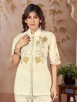 NEW ARRIVAL HANDLOOM COTTON EMBROIDERY WORK CO-ORD SET OFFICE WEAR WHOLESALE PRICE ETHNIC GARMENT (2)