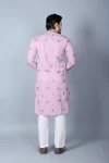 NEW ARRIVAL KHADI SILK THREAD WORK MEN’S KURTA PAYJAMA FESTIVE WEAR WHOLESALE PRICE ETHNIC GARMENT (5)