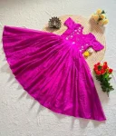 NEW ARRIVAL KOTA CHECKS SILK HAND WORK ONE PIECE DRESS FESTIVE WEAR WHOLESALE PRICE ETHNIC GARMENT (2)