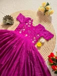 NEW ARRIVAL KOTA CHECKS SILK HAND WORK ONE PIECE DRESS FESTIVE WEAR WHOLESALE PRICE ETHNIC GARMENT (2)