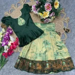 NEW ARRIVAL KUBERA SILK PALLAKU DESIGNS KID’S TOP AND LEHENGA FESTIVE WEAR WHOLESALE PRICE ETHNIC GARMENT (3)