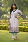 NEW ARRIVAL POLY RAYON DIGITAL PRINT WORK ONLY KURTI BABY PINK