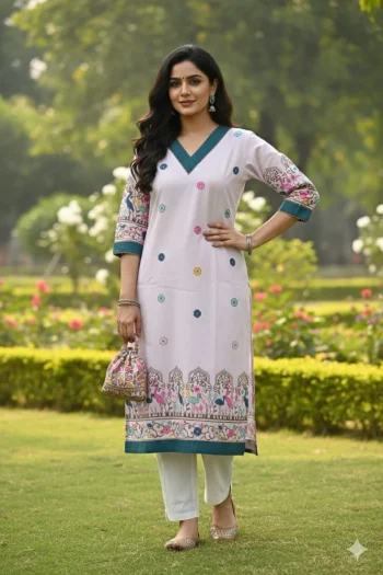 NEW ARRIVAL POLY RAYON DIGITAL PRINT WORK ONLY KURTI BABY PINK