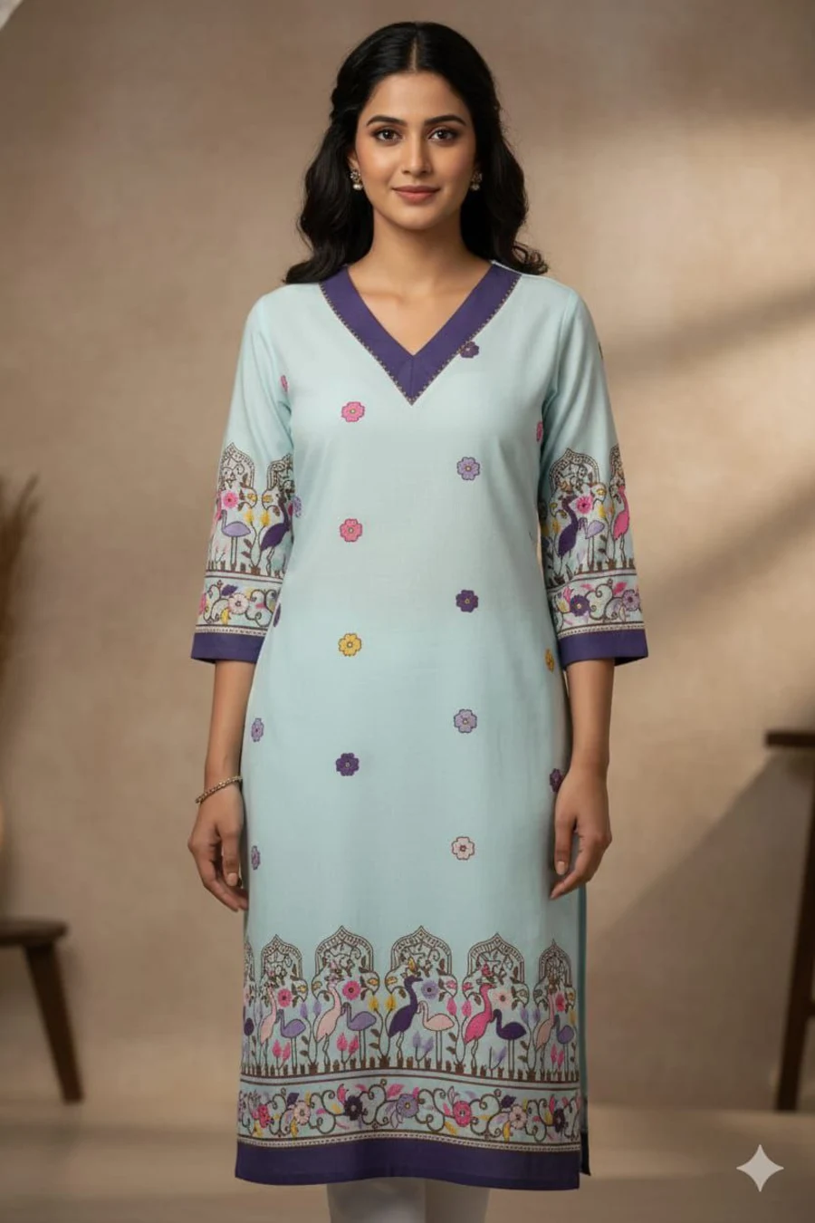 NEW ARRIVAL POLY RAYON DIGITAL PRINT WORK ONLY KURTI DAILY WEAR WHOLESALE PRICE ETHNIC GARMENT (2)