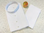 NEW ARRIVAL RAYON EMBROIDERY THREAD WORK MEN'S KURTA PAYJAMA WHITE