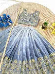 RICH LOOK CHINON SILK SEQUENCE EMBROIDERY WORK KID’S LEHENGA CHOLI WITH DUPATTA WEDDING WEAR WHOLESALE PRICE ETHNIC GARMENT (3)