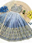 RICH LOOK CHINON SILK SEQUENCE EMBROIDERY WORK KID’S LEHENGA CHOLI WITH DUPATTA WEDDING WEAR WHOLESALE PRICE ETHNIC GARMENT (3)