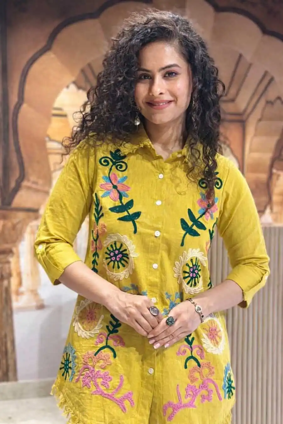 RICH LOOK COTTON EMBROIDERY WORK CO-ORD SET FESTIVE WEAR WHOLESALE PRICE ETHNIC GARMENT (14)