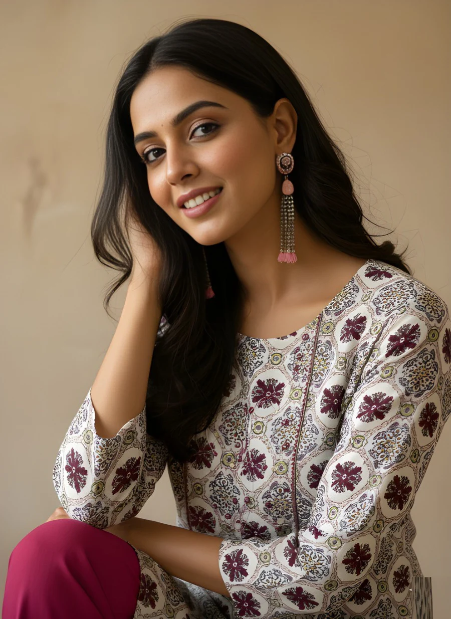 RICH LOOK COTTON PRINT WORK ONLY KURTI DAILY WEAR WHOLESALE PRICE ETHNIC GARMENT (4)