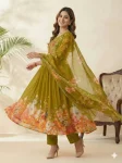 RICH LOOK GEORGETTE DIGITAL PRINT AND HANDWORK GOWN BOTTOM WITH DUPATTA PARTY WEAR WHOLESALE PRICE ETHNIC GARMENT (4)