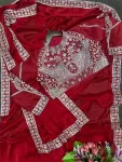 RICH LOOK RANGOLI SILK EMBROIDERY SEQUENCE WORK READY TO WEAR SAREE WITH STITCHED BLOUSE PARTY WEAR WHOLESALE PRICE ETHNIC GARMENT (4)