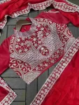RICH LOOK RANGOLI SILK EMBROIDERY SEQUENCE WORK READY TO WEAR SAREE WITH STITCHED BLOUSE PARTY WEAR WHOLESALE PRICE ETHNIC GARMENT (4)