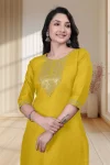RICH LOOK TESLA COTTON EMBROIDERY WORK ONLY KURTI DAILY WEAR WHOLESALE PRICE ETHNIC GARMENT (11)