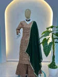 RICH LOOK VISCOSE JACQUARD TOP PALAZZO WITH DUPATTA FESTIVE WEAR WHOLESALE PRICE ETHNIC GARMENT (9)