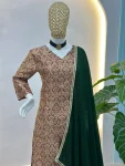 RICH LOOK VISCOSE JACQUARD TOP PALAZZO WITH DUPATTA FESTIVE WEAR WHOLESALE PRICE ETHNIC GARMENT (9)