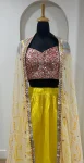 TRENDING KASTURI SILK PLAIN LEHENGA WITH FOIL MIRROR WORK & THREAD WORK BLOUSE AND SHRUG PARTY WEAR WHOLESALE PRICE ETHNIC GARMENT (3)