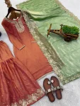 11DESIGNER FENDY SILK EMBROIDERY SEQUENCE WORK TOP SHARARA WITH DUPATTA FESTIVE WEAR WHOLESALE PRICE ETHNIC GARMENT (13)