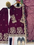 11MODERN FENDY CRUSH SILK EMBROIDERY THREAD & SEQUENCE WORK TOP PATIYALA WITH DUPATTA FESTIVE WEAR WHOLESALE PRICE ETHNIC GARMENT (12)