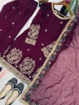11MODERN FENDY CRUSH SILK EMBROIDERY THREAD & SEQUENCE WORK TOP PATIYALA WITH DUPATTA FESTIVE WEAR WHOLESALE PRICE ETHNIC GARMENT (12)