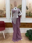 12DESIGNER GEORGETTE EMBROIDERY THREAD & SEQUENCE WORK READY TO WEAR SAREE WITH STITCHED BLOUSE PARTY WEAR WHOLESALE PRICE ETHNIC GARMENT (16)