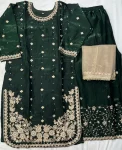 12DESIGNER GMY SILK EMBROIDERY SEQUENCE WITH DIAMOND & MOTI HAND WORK TOP PALAZZO WITH DUPATTA FESTIVE WEAR WHOLESALE PRICE ETHNIC GARMENT (2)
