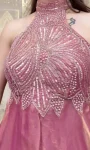 12MODERN FENDY SILK BEADS HAND WORK AND MOTI WORK HIGH NECK TOP WITH PALAZZO SET PARTY WEAR WHOLESALE PRICE ETHNIC GARMENT (18)