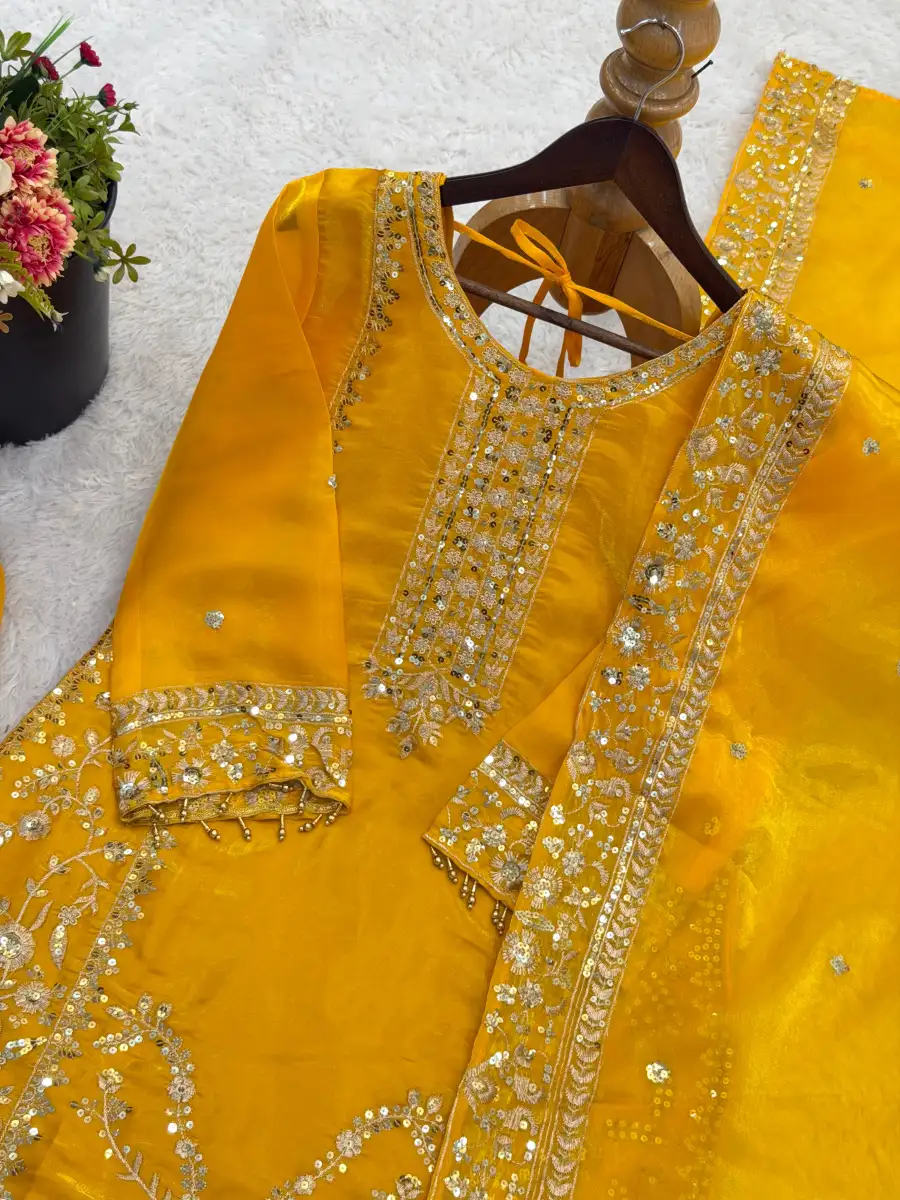 14DESIGNER GMY SILK EMBROIDERY SEQUENCE WORK TOP PALAZZO WITH DUPATTA FESTIVE WEAR WHOLESALE PRICE ETHNIC GARMENT (1)