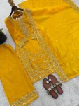 14DESIGNER GMY SILK EMBROIDERY SEQUENCE WORK TOP PALAZZO WITH DUPATTA FESTIVE WEAR WHOLESALE PRICE ETHNIC GARMENT (4)