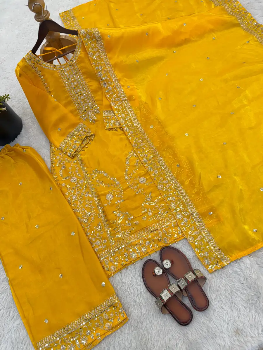 14DESIGNER GMY SILK EMBROIDERY SEQUENCE WORK TOP PALAZZO WITH DUPATTA FESTIVE WEAR WHOLESALE PRICE ETHNIC GARMENT (10)