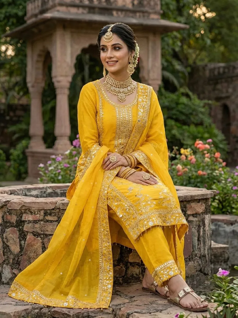 14DESIGNER GMY SILK EMBROIDERY SEQUENCE WORK TOP PALAZZO WITH DUPATTA FESTIVE WEAR WHOLESALE PRICE ETHNIC GARMENT (5)