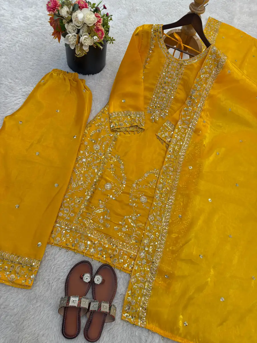 14DESIGNER GMY SILK EMBROIDERY SEQUENCE WORK TOP PALAZZO WITH DUPATTA FESTIVE WEAR WHOLESALE PRICE ETHNIC GARMENT (9)