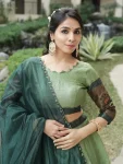 16DESIGNER SILK ZARI WEAVING WITH CONTRAST BORDER KALAMKARI WEAVING BORDER WORK LEHENGA CHOLI WITH DUPATTA FESTIVE WEAR WHOLESALE PRICE ETHNIC GARMENT (11)