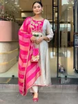 FANCY VISCOSE SILK SEQUENCE CODING EMBROIDERY WORK TOP BOTTOM WITH DUPATTA PINK