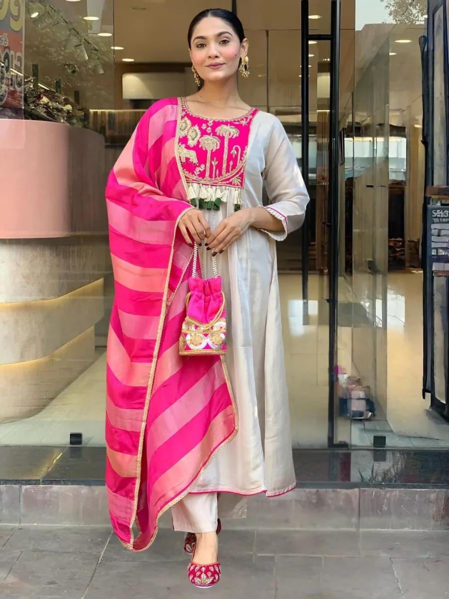 16FANCY VISCOSE SILK SEQUENCE CODING EMBROIDERY WORK TOP BOTTOM WITH DUPATTA FESTIVE WEAR WHOLESALE PRICE ETHNIC GARMENT (15)