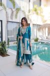RICH LOOK FENDY SILK CODING SEQUENCE EMBROIDERY WORK TOP BOTTOM WITH DUPATTA RAMA