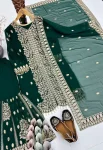 19DESIGNER GEORGETTE CHAIN SEQUENCE WORK WITH FANCY LATKAN AND LACE BORDER WORK TOP SHARARA WITH DUPATTA FESTIVE WEAR WHOLESALE PRICE ETHNIC GARMENT (9)