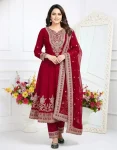 RICH LOOK GEORGETTE EMBROIDERY CODING SEQUENCE WORK TOP BOTTOM WITH DUPATTA RANI
