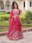 RICH LOOK GOLD CRUSH SEQUENCE ZARI AND CODING EMBROIDERY WORK LEHENGA CHOLI WITH DUPATTA RANI