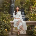 1DESIGNER GEORGETTE EMBROIDERY SEQUENCE WITH PEARL MOTI HAND WORK AND FANCY LACE BORDER WORK TOP PALAZZO WITH DUPATTA FESTIVE WEAR WHOLESALE PRICE ETHNIC GARMENT (16)