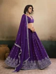 1DESIGNER GEORGETTE EMBROIDERY WORK LEHENGA CHOLI WITH DUPATTA WEDDING WEAR WHOLESALE PRICE ETHNIC GARMENT (15)